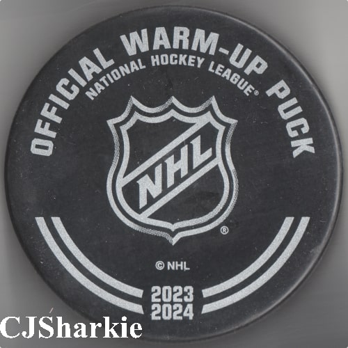 2023-2024 Warm-up Puck back view