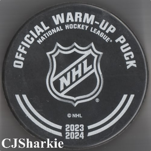 2023-2024 Warm-up Puck back view