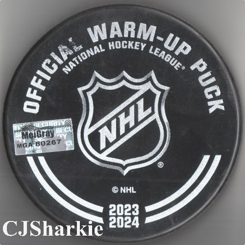 2023-2024 Warm-up Puck back view