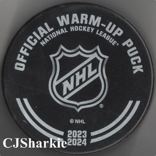 2023-2024 Warm-up Puck back view